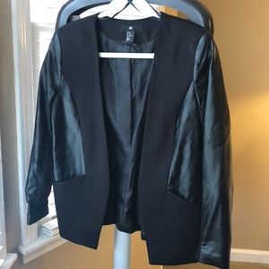 H&M Faux Leather Blazer
